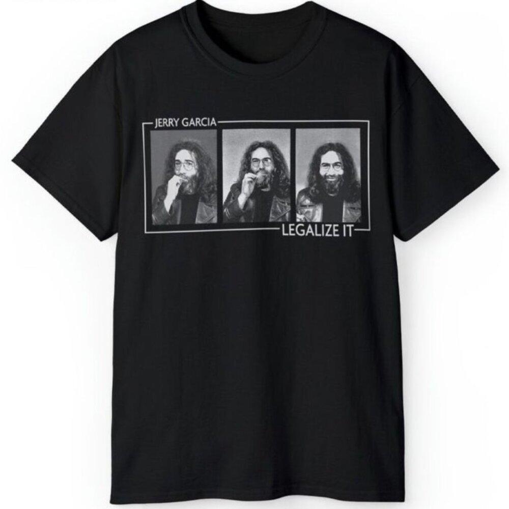Jerry Garcia Legalize It Rock Music Fan Gift Graphic Retro T-Shirt